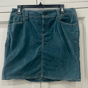 American Eagle Stretch. Size 10 Skirt.  Soft teal blue color. Soft velvet.